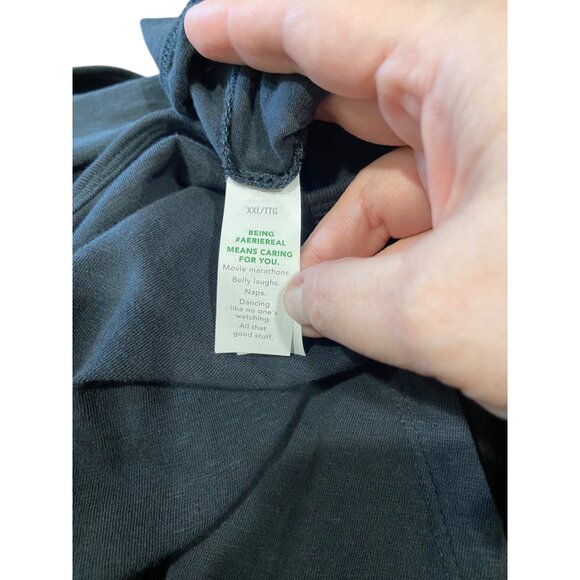 Aerie Everyday Track Jumpsuit Black Size XXL Minimalist Athleisure Vacation Boho - Picture 4 of 16